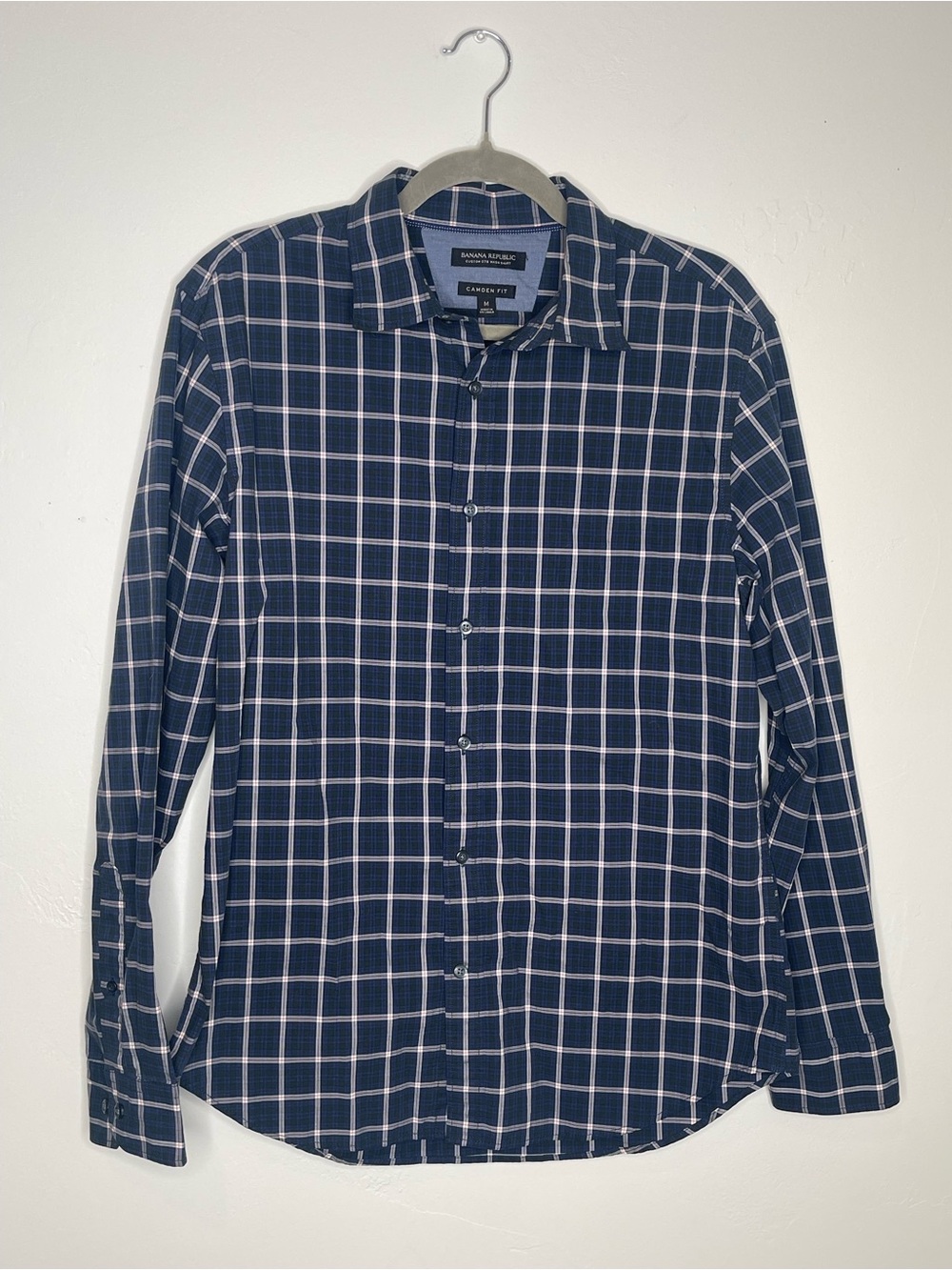 Banana Republic Men’s Camden Fit Plaid Button-Up Shirt Medium Custom 078